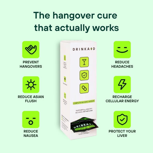DrinkAid Hangover Pills | Singapore's #1 Anti-Hangover Supplement (Sharing Pack)
