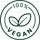 100% Vegan seal featuring a leaf icon